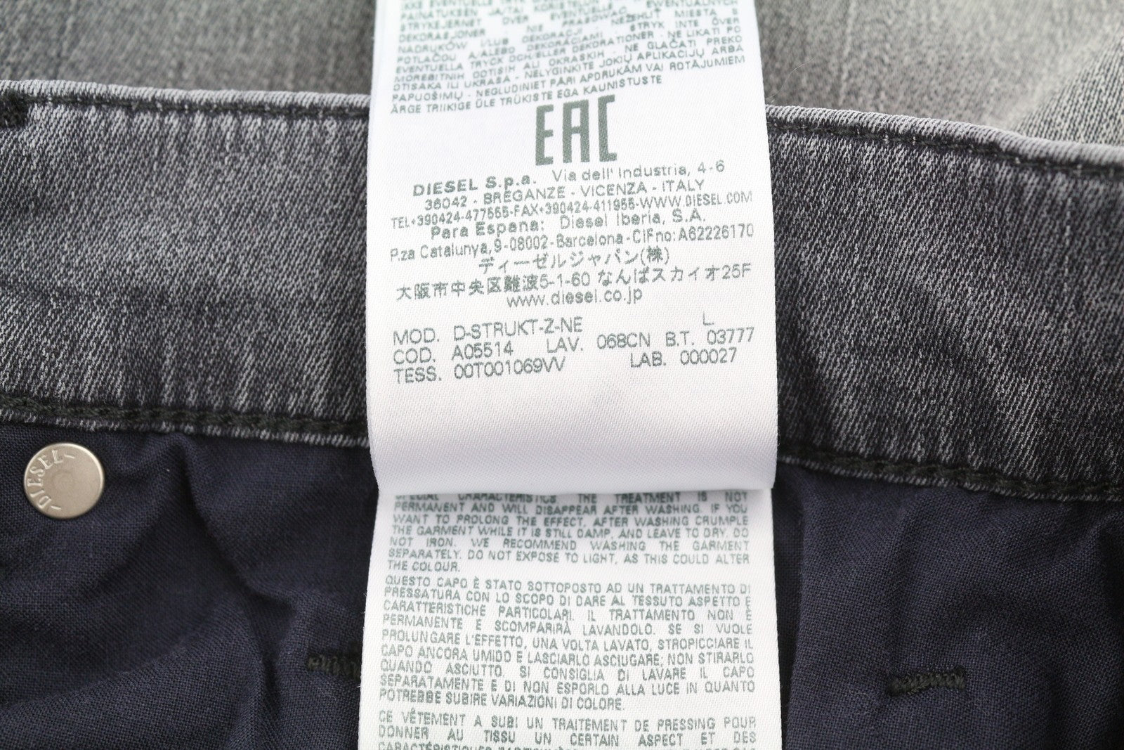 DIESEL D-Strukt Jogg 068CN Men Jeans W30 Blue Faded Distress Zip Skinny RRP295