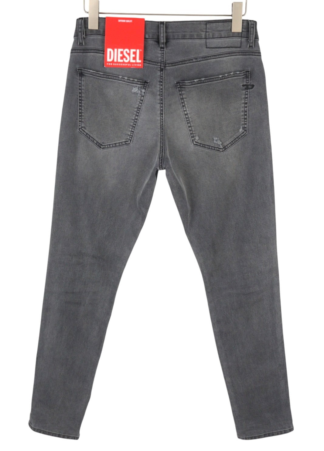 DIESEL D-Strukt Jogg 068CN Men Jeans W30 Blue Faded Distress Zip Skinny RRP295