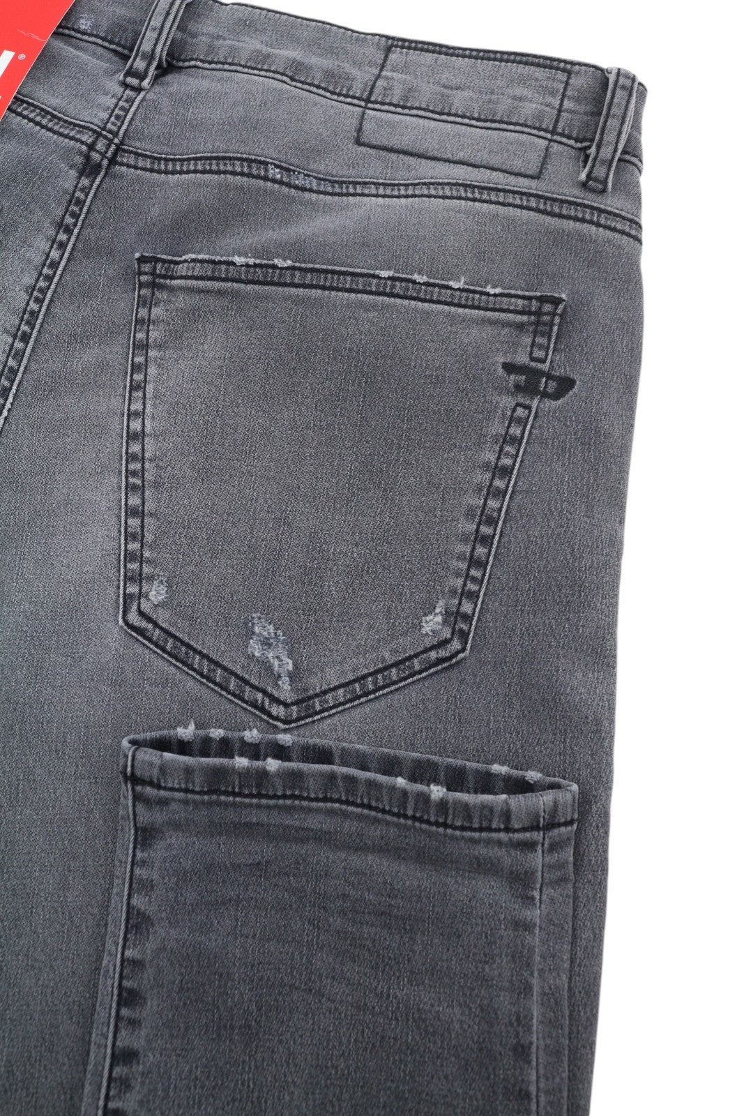 DIESEL D-Strukt Jogg 068CN Men Jeans W30 Blue Faded Distress Zip Skinny RRP295