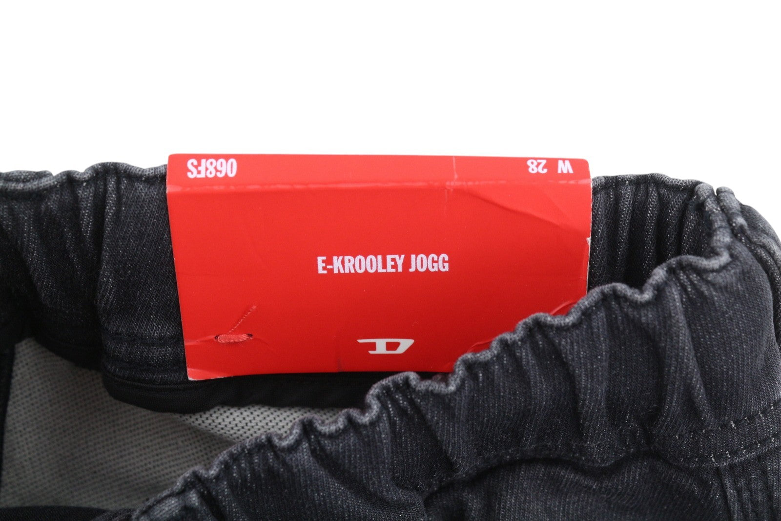 DIESEL E-Krooley Jogg 068FS Men Jeans W28 Black Whiskers Faded Slim