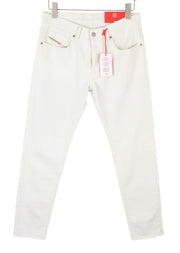 DIESEL 2019 D-Strukt 09F26 Men Jeans W30/L32 White Slim Fit Zip Fly Denim