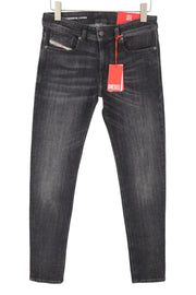 DIESEL 1979 Sleenker 09G36 Men Jeans W30/L32 Black Faded Low Waist Skinny Fit