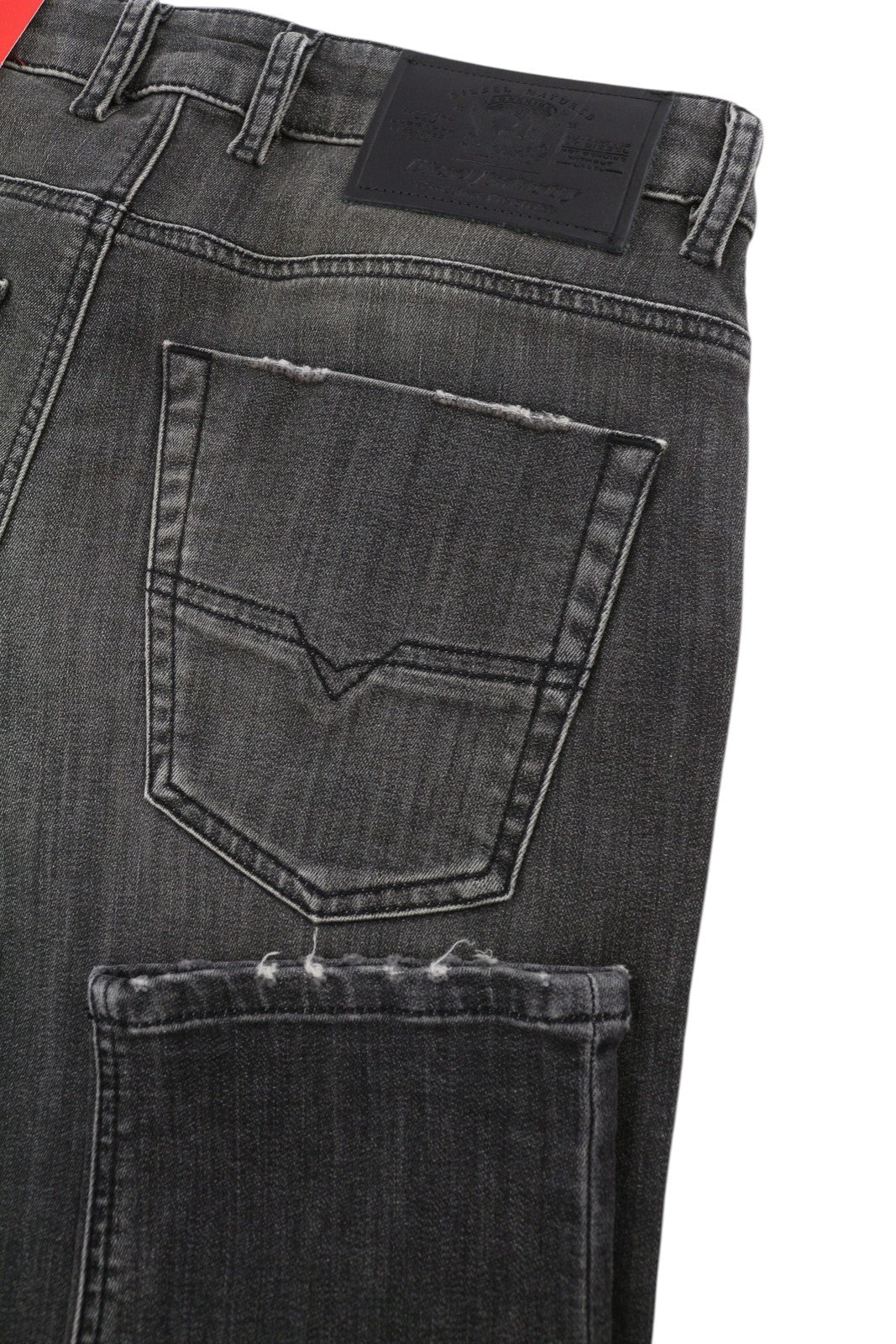 DIESEL Krooley Jogg 09F01 Men Jeans W28/L32 Black Whiskers Faded Slim RRP295
