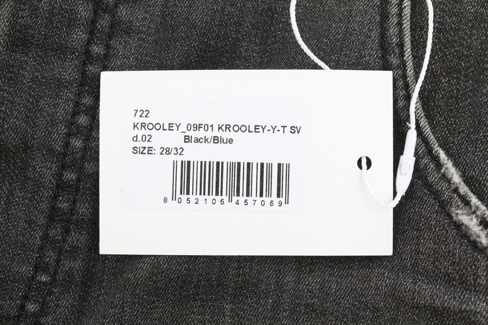 DIESEL Krooley Jogg 09F01 Men Jeans W28/L32 Black Whiskers Faded Slim RRP295