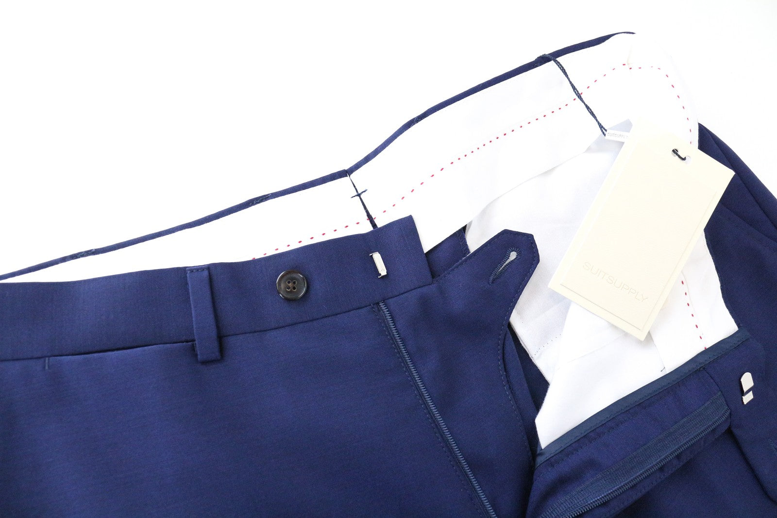 SUITSUPPLY Sienna Men Trousers UK38S Wool Mohair Lined Melange Pleated Classic