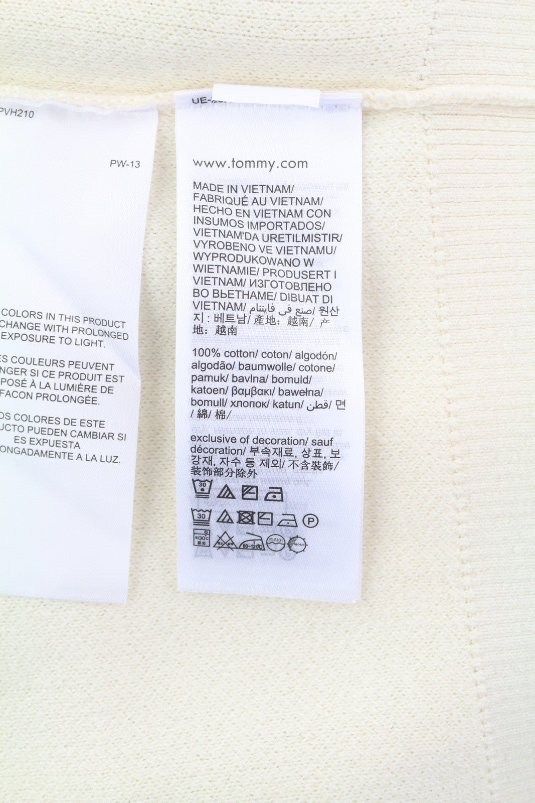 TOMMY HILFIGER Monotype Colourblock Crew Neck Men Jumper L Pull On Knit RRP139