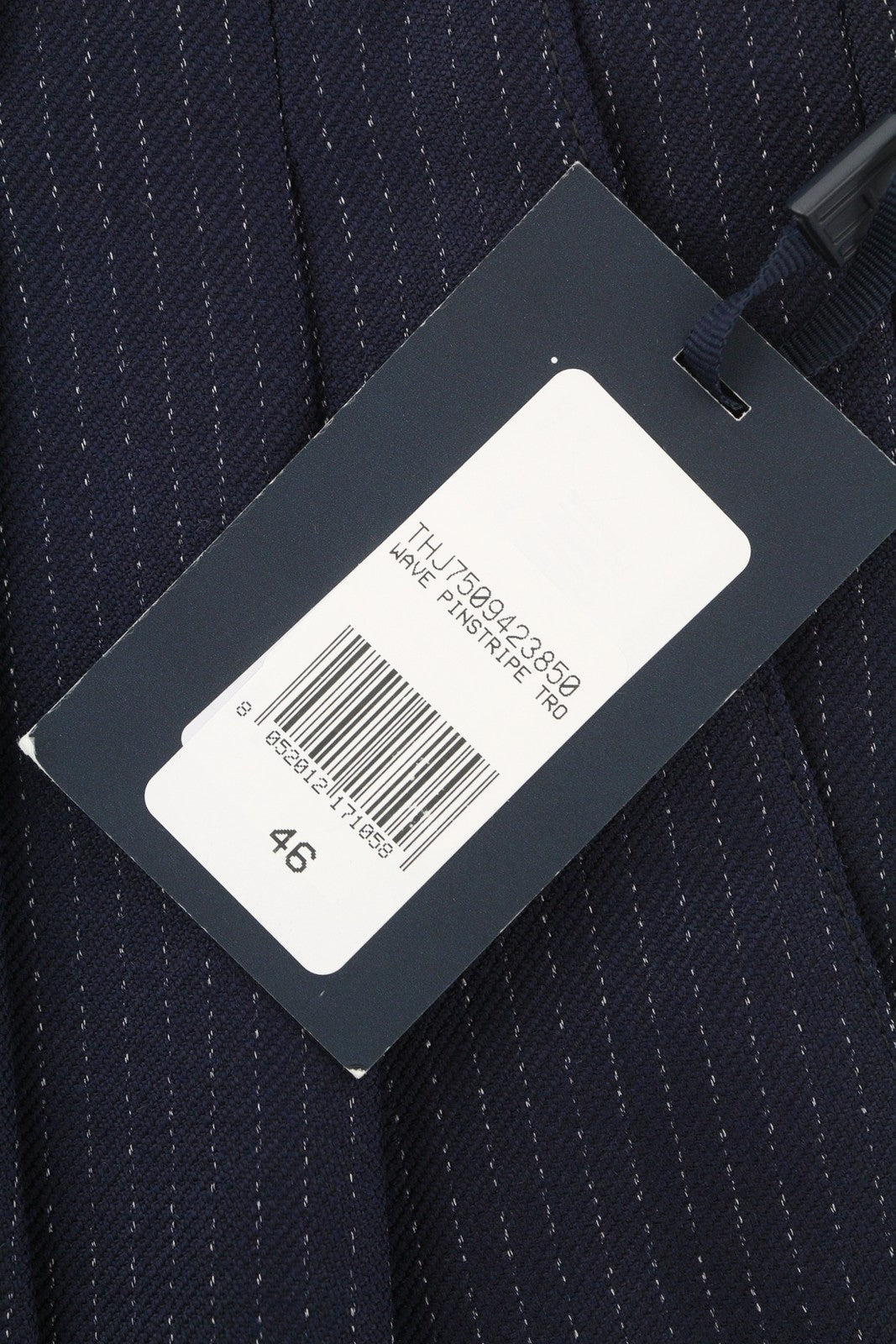 TOMMY HILFIGER Wave Pinstripe Men Trousers W31 Blue Wool Blend Pleated RRP169
