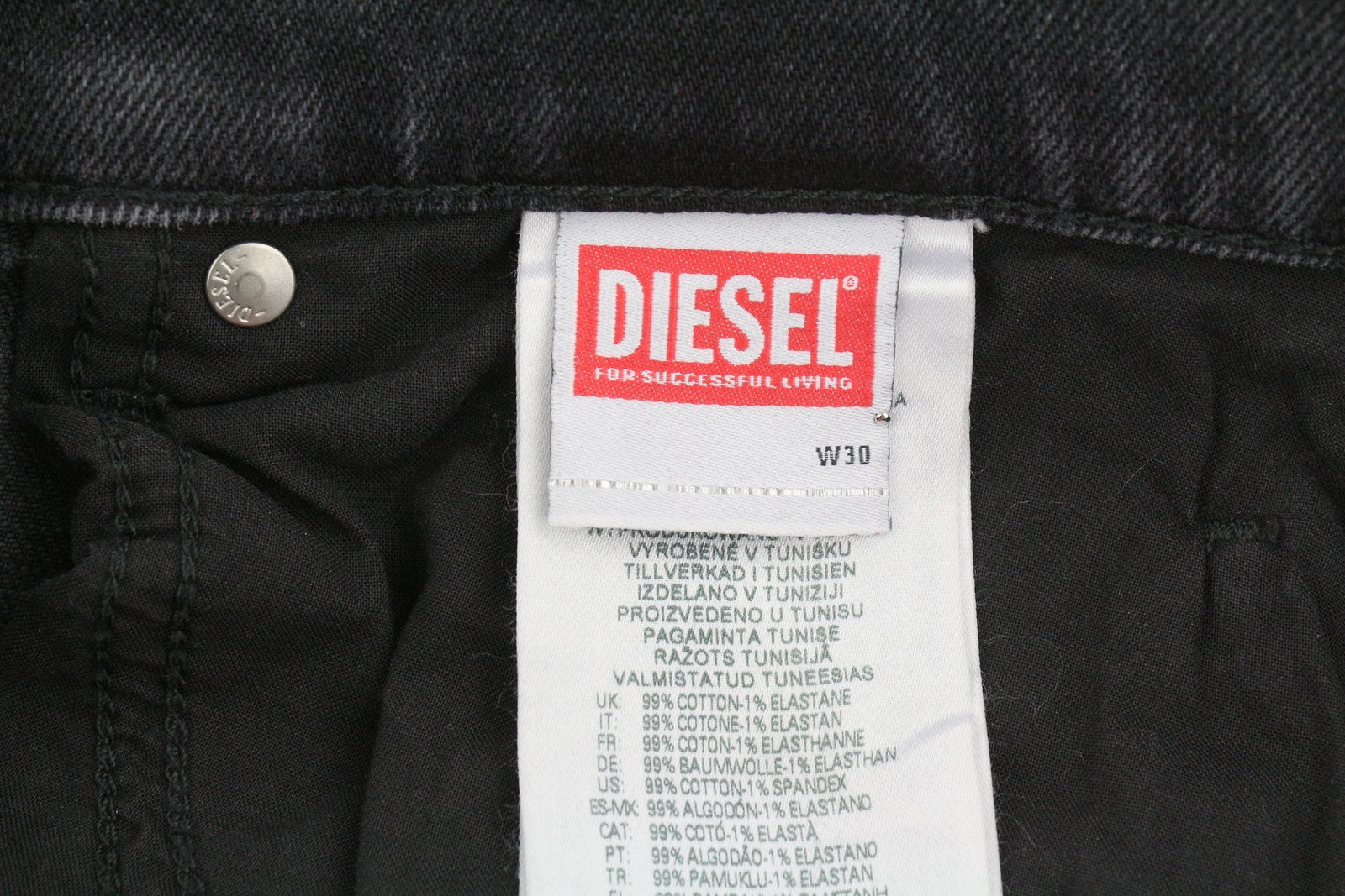 DIESEL 2020 D-Viker 09E94 Men Jeans W30/L32 Grey Faded Regular Straight Leg