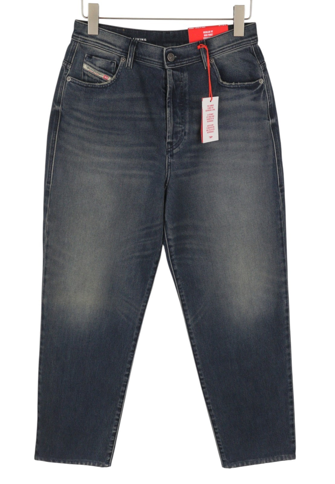 DIESEL 1956 D-Tulip 09G40 Women Jeans W30/L30 Regular Straight Leg High Waist