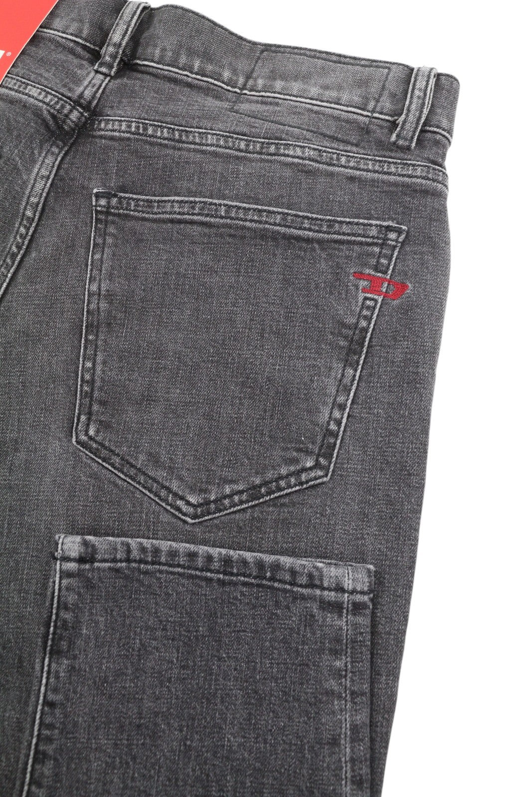 DIESEL 2019 D-Strukt 09C47 Men Jeans W30/L34 Grey Whiskers Faded Slim Fit