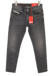 DIESEL 2019 D-Strukt 09C47 Men Jeans W30/L32 Grey Whiskers Faded Slim Fit