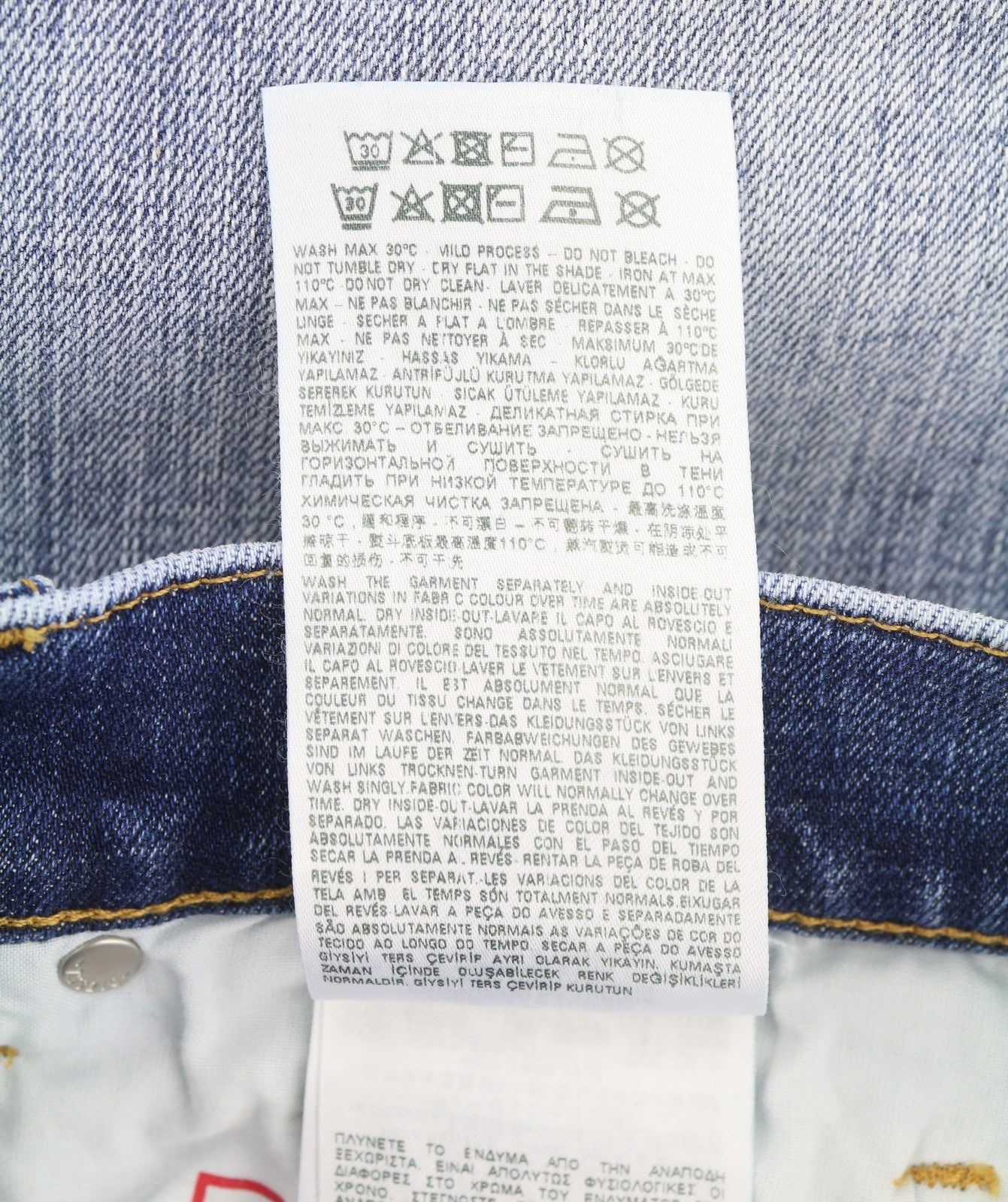DIESEL 2019 D-Strukt 09G32 Men Jeans W29/L34 Blue Whiskers Faded Distress RRP180