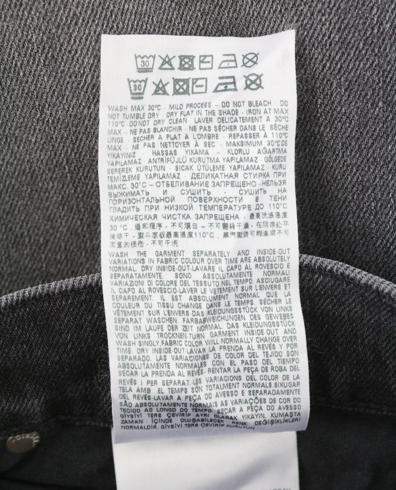 DIESEL 2019 D-Strukt 09E94 Men Jeans W30/L34 Grey Whiskers Faded Slim Fit