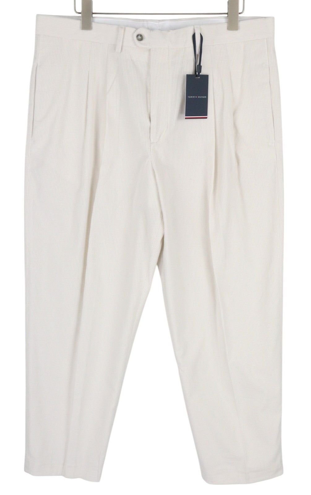 TOMMY HILFIGER Rock Velvet Lardini Men Trousers W38 Corduroy Pleated RRP139