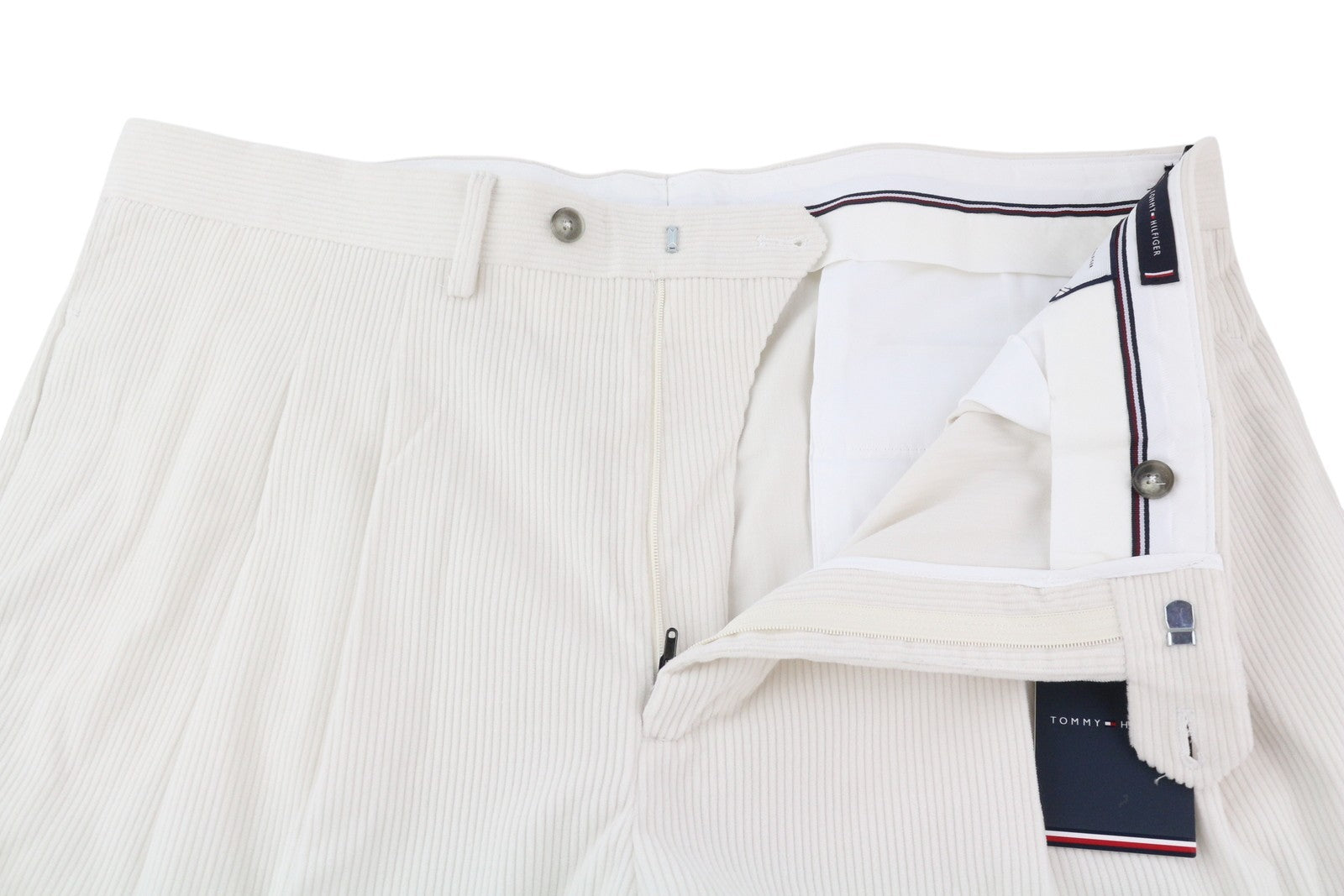TOMMY HILFIGER Rock Velvet Lardini Men Trousers W38 Corduroy Pleated RRP139