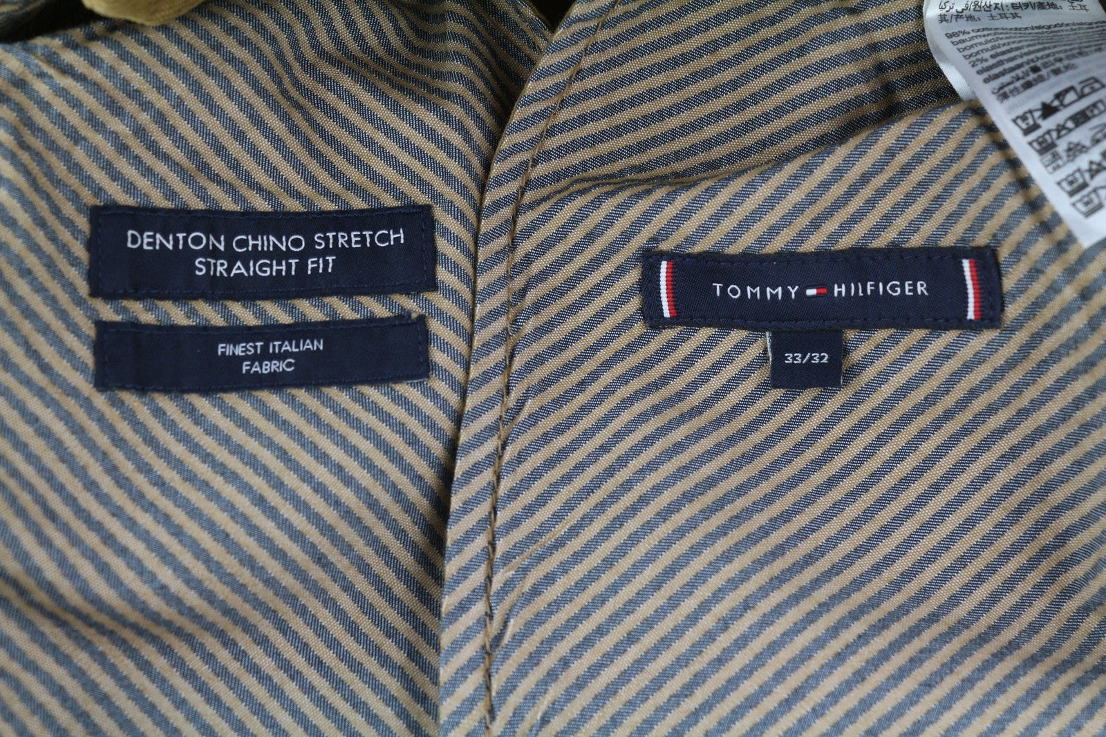 TOMMY HILFIGER Denton Chino Corduroy Men Trousers W33/L32 Straight Fit RRP139
