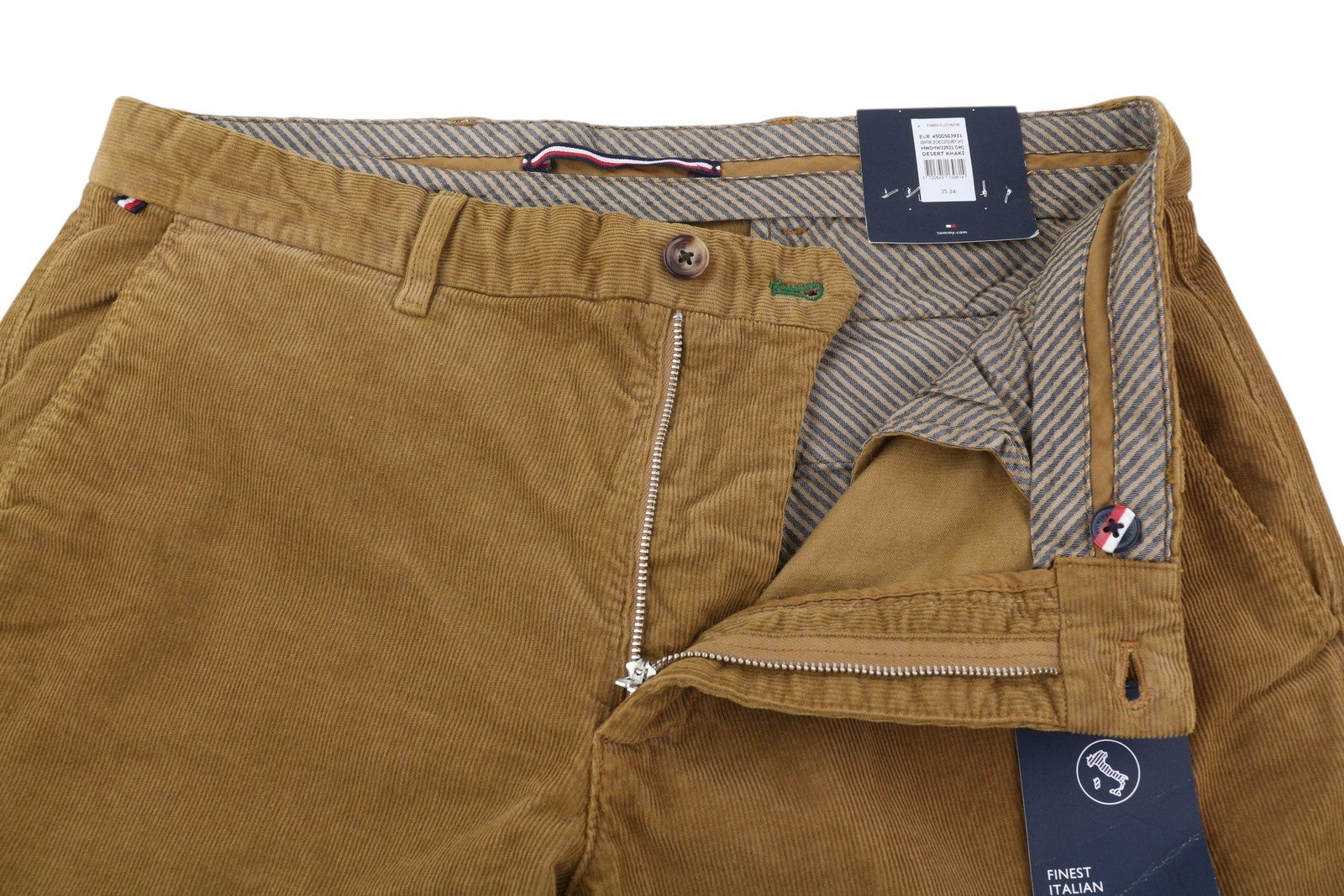 TOMMY HILFIGER Denton Chino Corduroy Men Trousers W35/L34 Straight Fit RRP139
