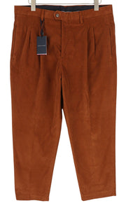 TOMMY HILFIGER Rock Velvet Lardini Men Trousers W35 Corduroy Pleated RRP139