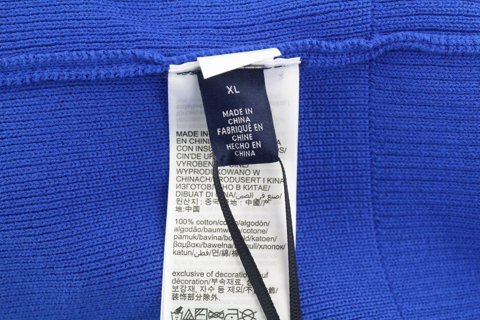 TOMMY HILFIGER V-Neck Cricket Men Jumper XL Blue Tight-Knit Patch Logo Pull On