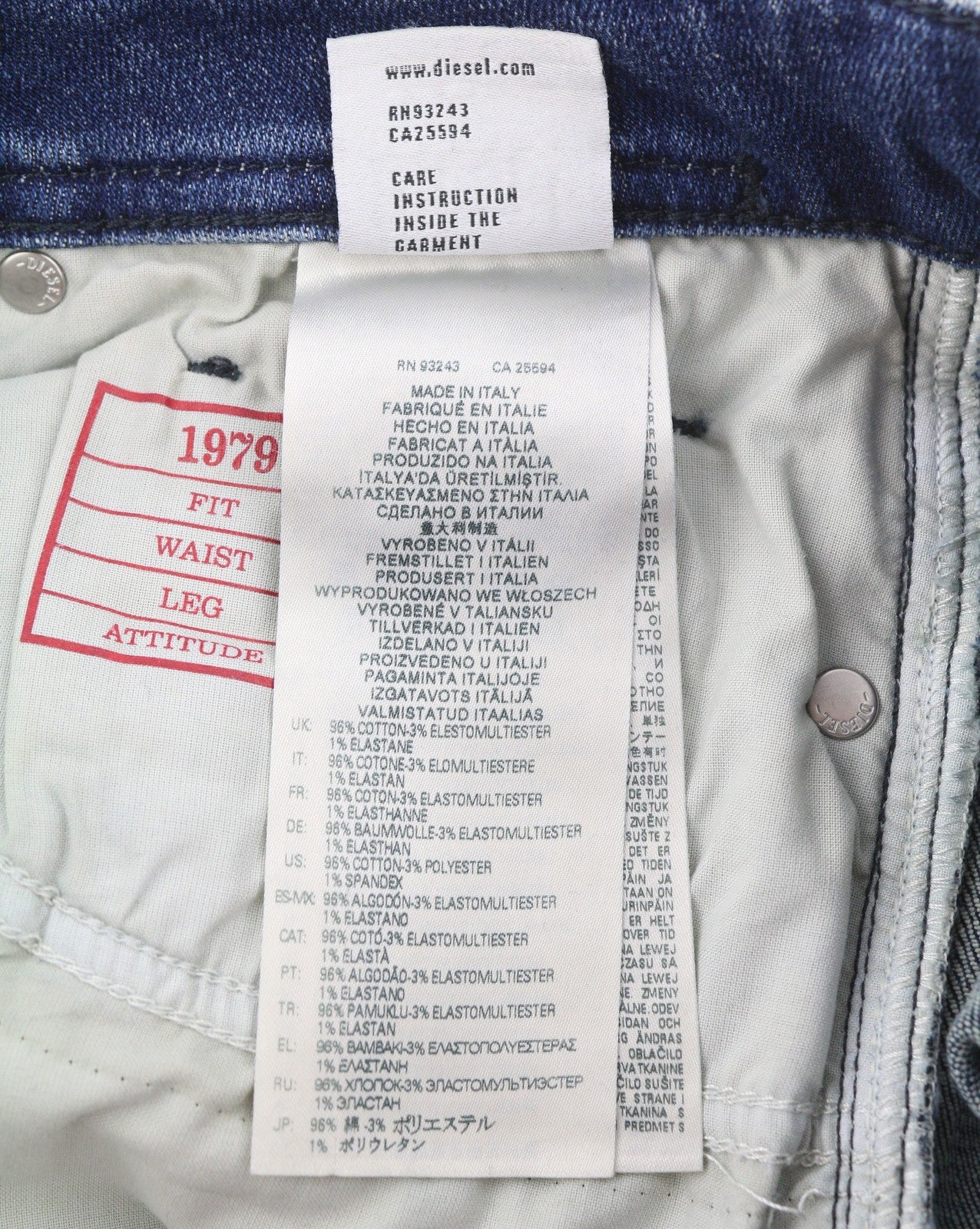 DIESEL 1979 Sleenker 09G87 Men Jeans W30/L30 Blue Faded Low Waist Skinny RRP295