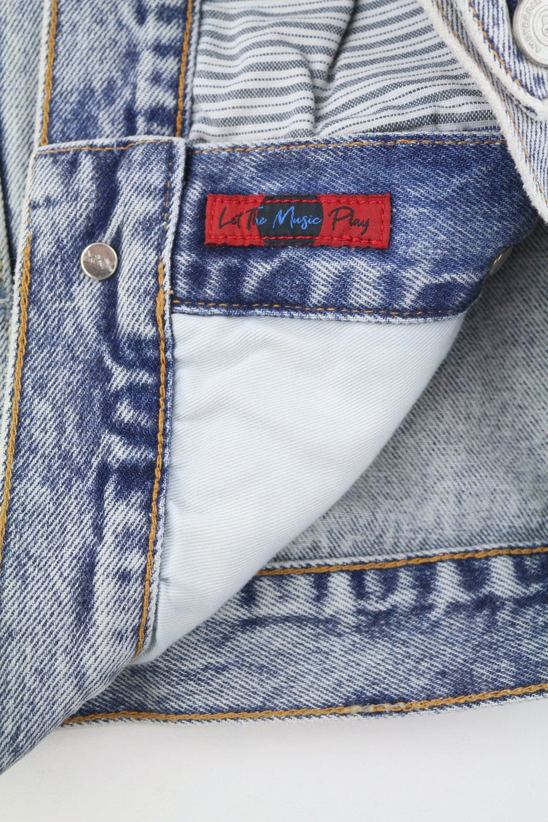 SCOTCH & SODA Men Jacket M Blue Distress Faded Button-Up Trucker Denim