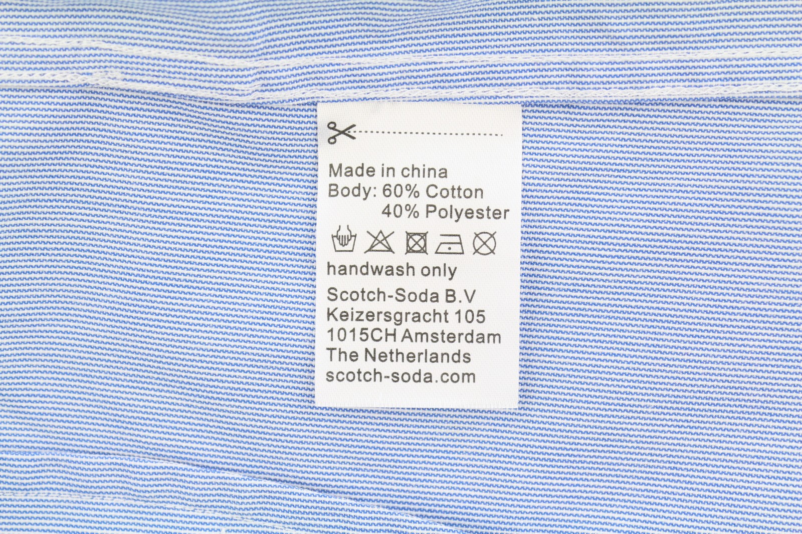 SCOTCH & SODA Men Jacket M Blue Pinstriped High Neck Full Zip Lightweight