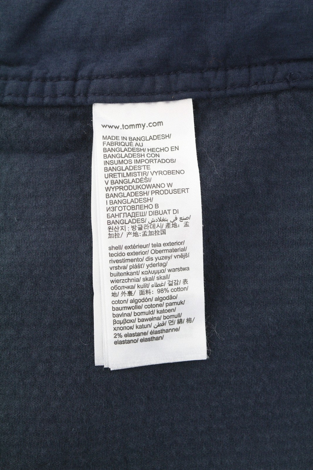 TOMMY HILFIGER Corduroy Solid Overshirt Men Jacket XL Blue Button-Up RRP158