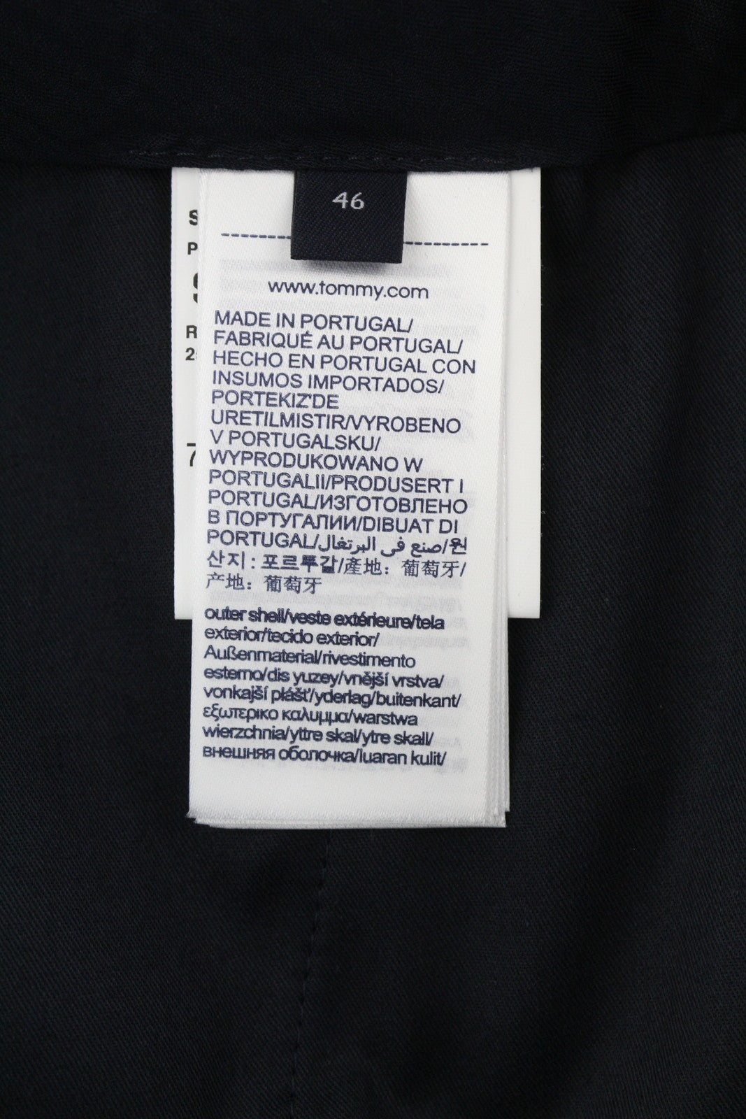 TOMMY HILFIGER Men Trousers W31 Blue Melange Line Wool Silk Blend Slim Fit Zip