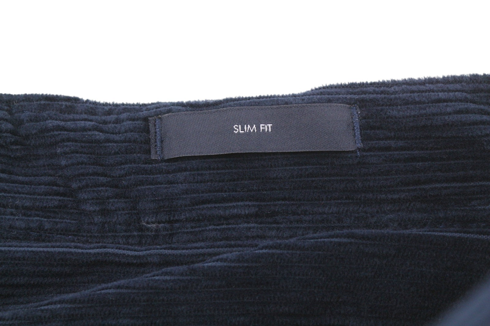 TOMMY HILFIGER Rock Velvet Cashmere Men Trousers W36 Blue Corduroy Slim Fit