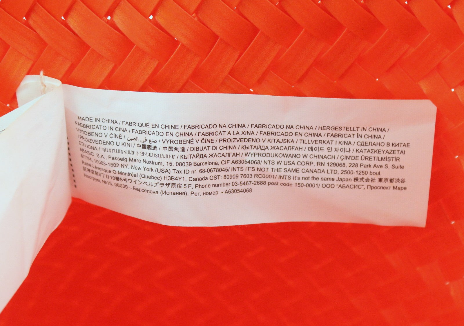 DESIGUAL Basket Braided Zaire Women Bag OS Orange Shopping Tote