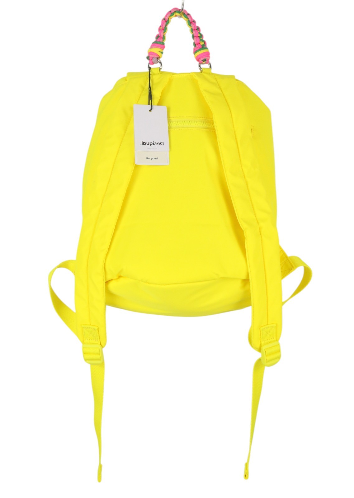 DESIGUAL Back Lolos Graz Women Bag OS Neon Yellow Drawstring Backpack