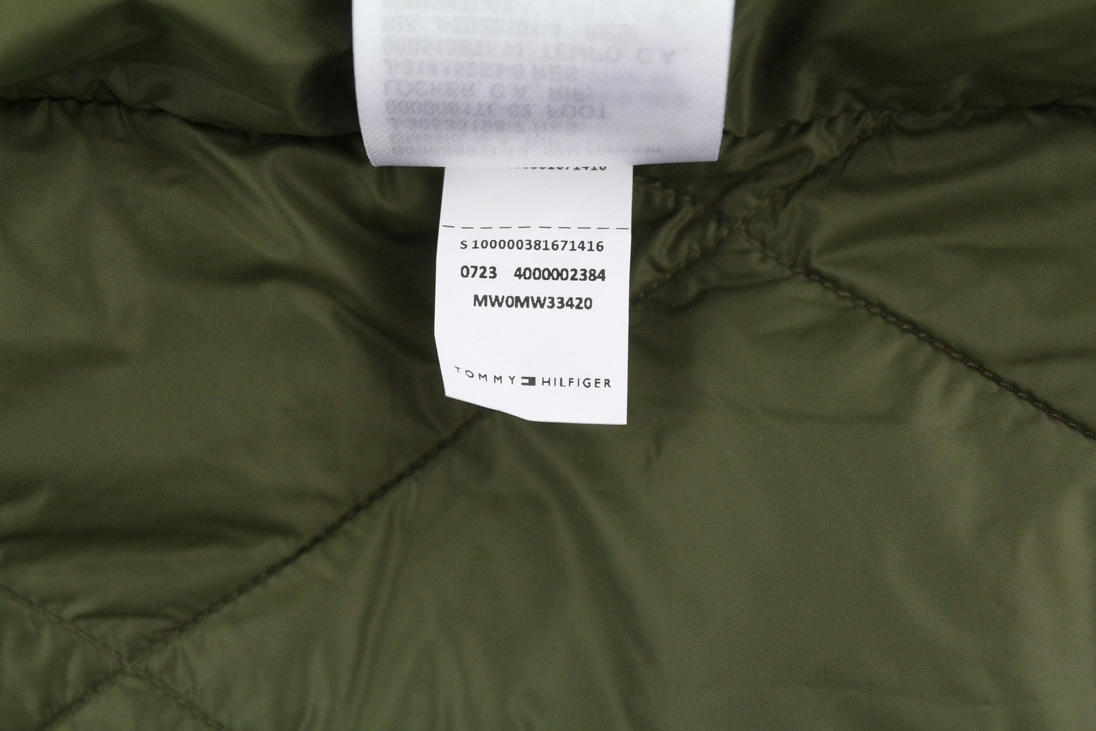TOMMY HILFIGER Packable Recycled Liner Men Jacket L Khaki Green Padded RRP239