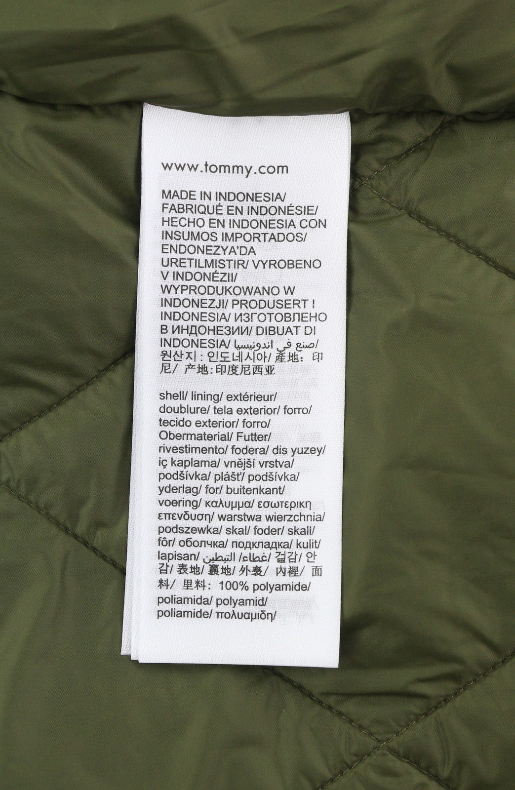 TOMMY HILFIGER Packable Recycled Liner Men Jacket L Khaki Green Padded RRP239