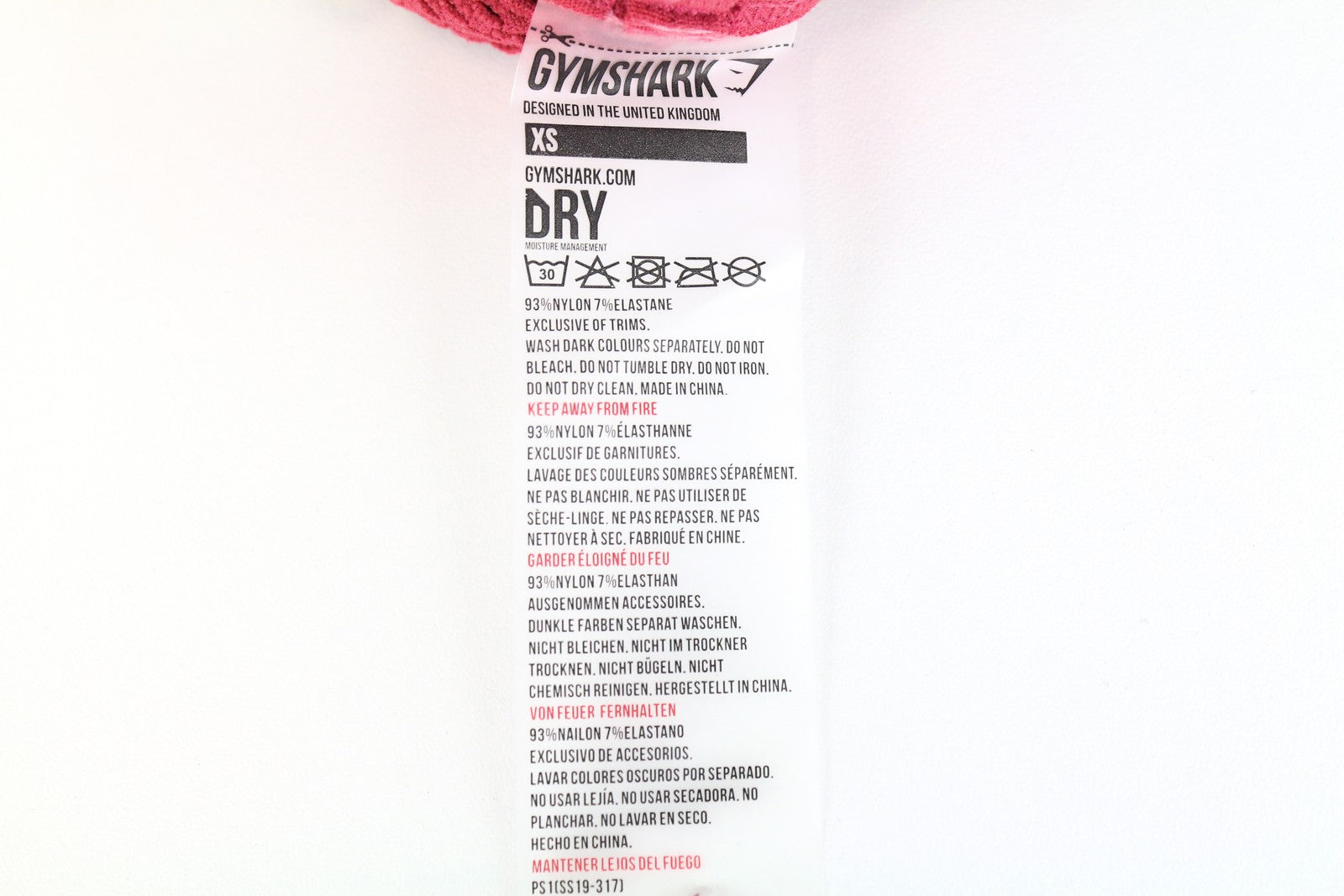 GYMSHARK Energy Women Sport Bra XS Seamless Petite Fit Red Sea Stretch Workout