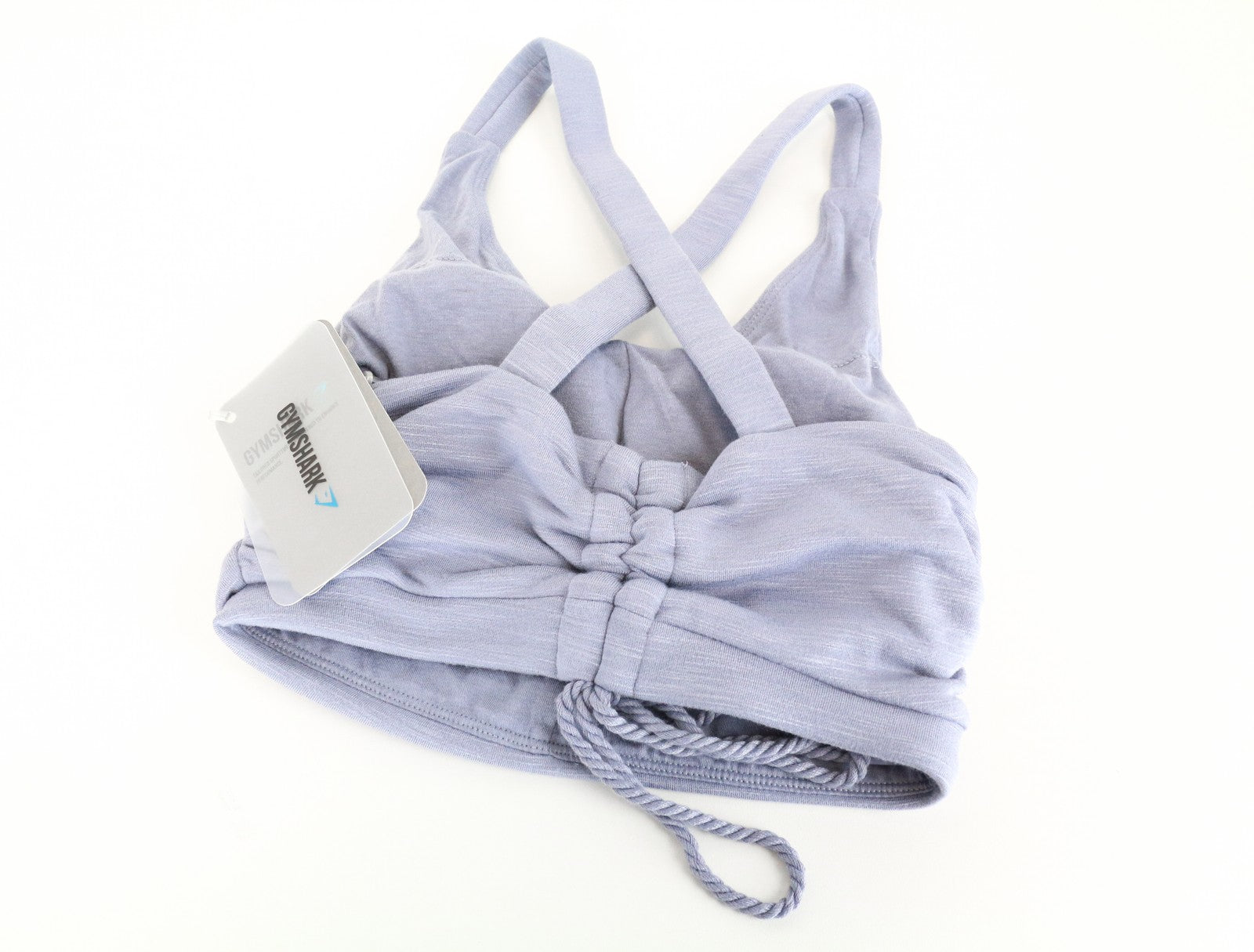 GYMSHARK Ruched Women Sport Bra XS Intense Steel Blue Refular Fit Supportive