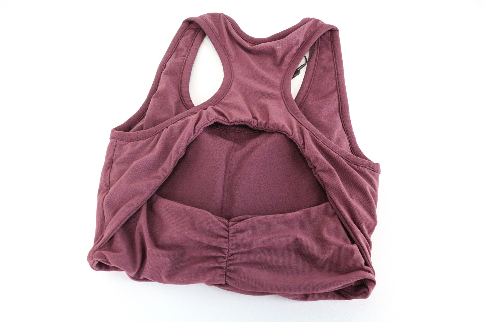 GYMSHARK Aura Women Sport Bra XS Winter Berry Racer-Open Back Workout Stretch