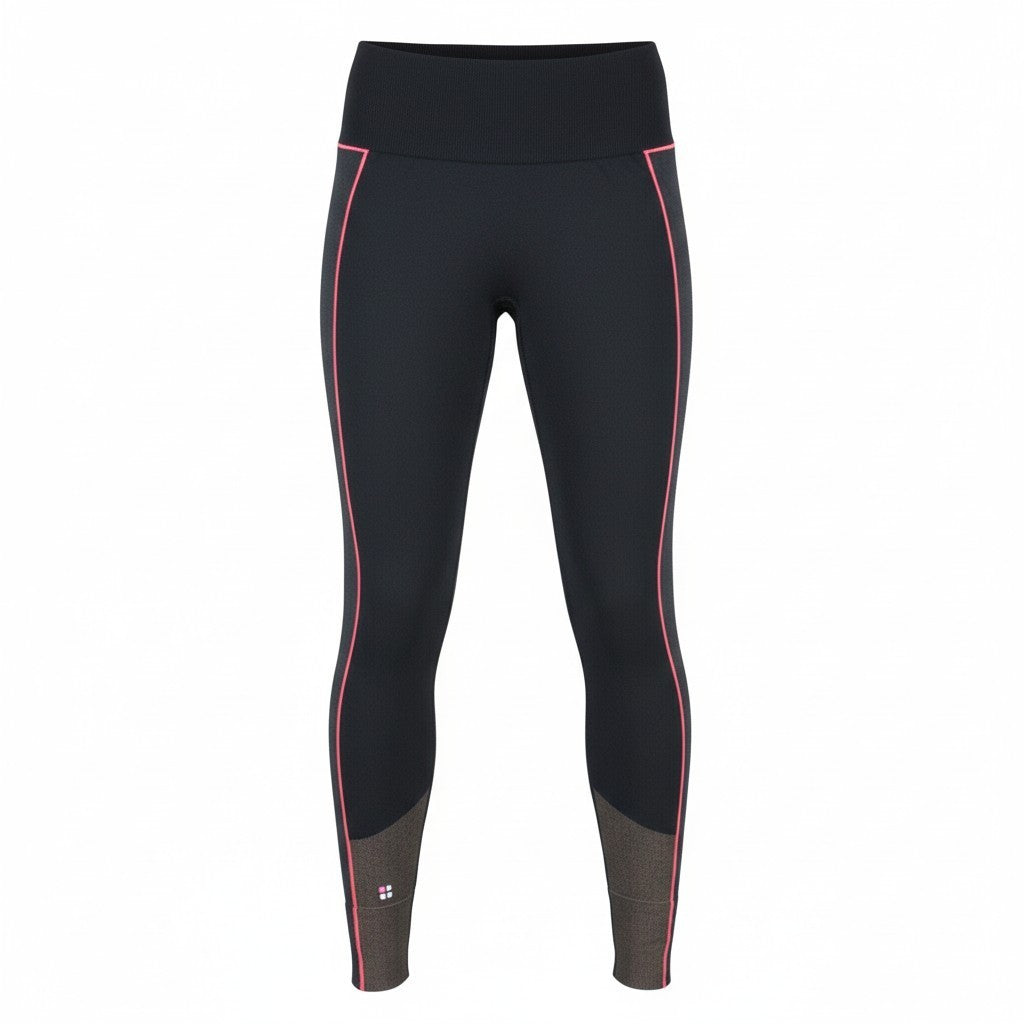 Schwarze Sportleggings aus Nylon