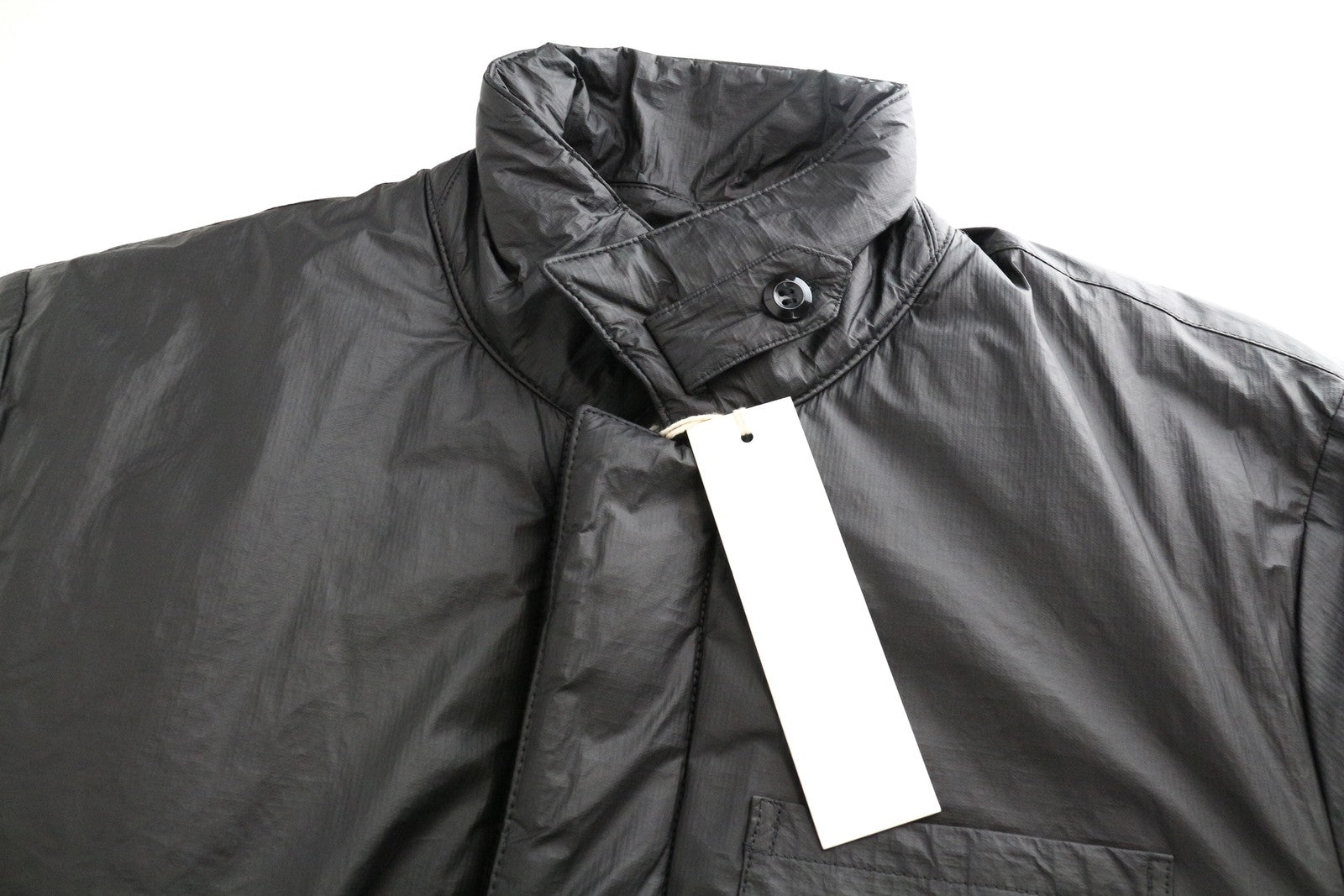 REPLAY Men Jacket L Black Lined Single-Breasted Zipped Back Logo Long Sleeve