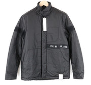 REPLAY Men Jacket XL Black Lined Single-Breasted Zip Back Logo Long Sleeved