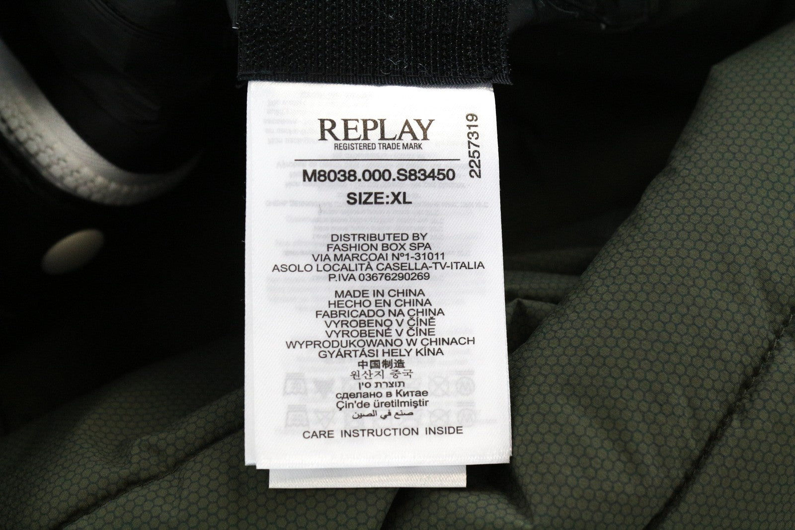 REPLAY Men Jacket XL Black Lined Single-Breasted Zip Back Logo Long Sleeved