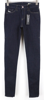 DIESEL Slandy 0813C Women Jeans W27/L34 Super Slim Skinny Fit Dark Blue Stretch