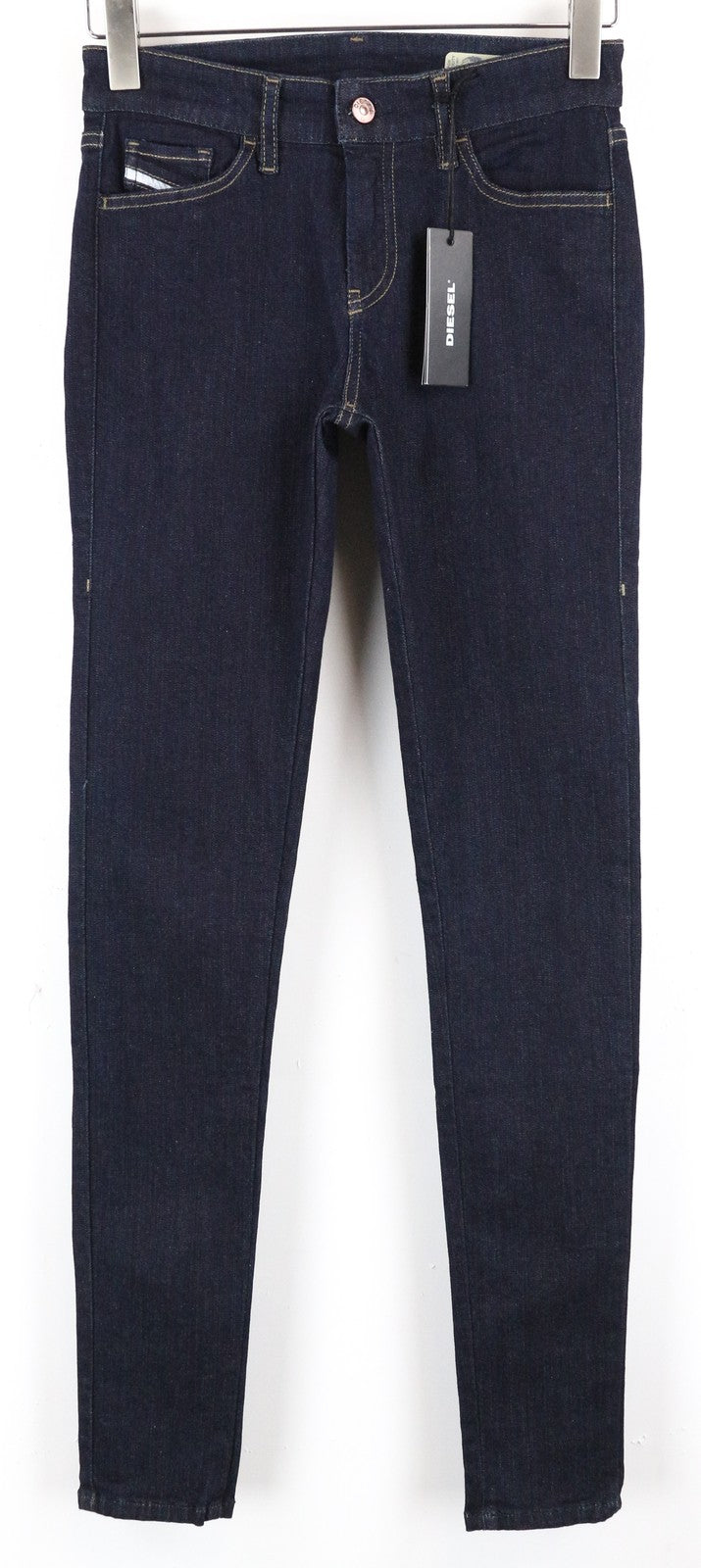 DIESEL Slandy 0813C Women Jeans W27/L34 Super Slim Skinny Fit Dark Blue Stretch