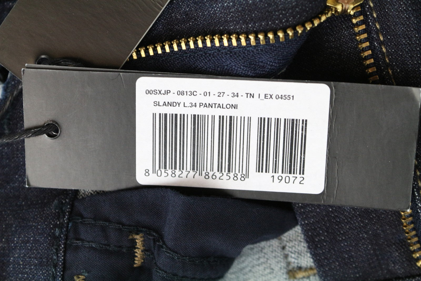DIESEL Slandy 0813C Women Jeans W27/L34 Super Slim Skinny Fit Dark Blue Stretch