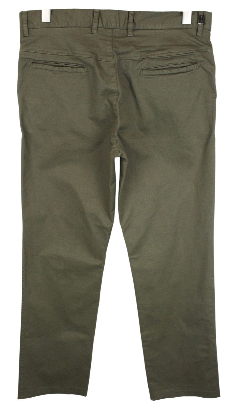RICHMOND  Men Trousers 48 Green Cotton Stretch Straight Casual