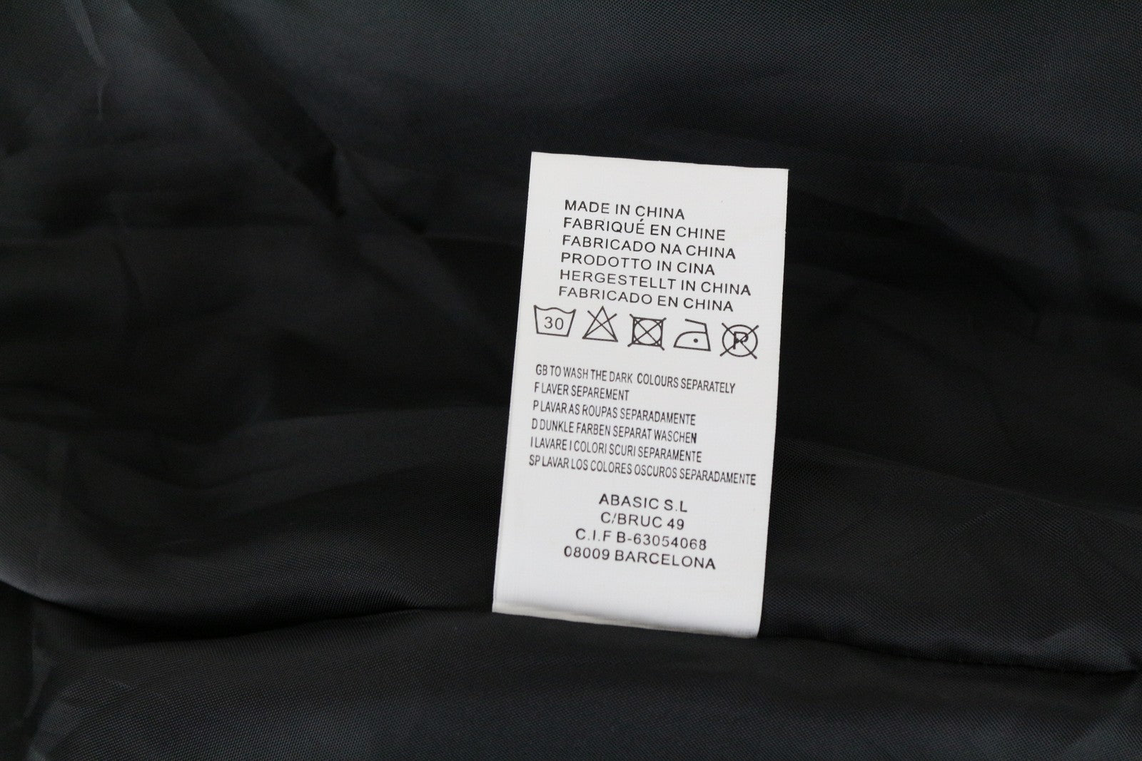 DESIGUAL Women Coat ~38 Black Pattern Crinkle Effect Cotton Blend Single-Breast