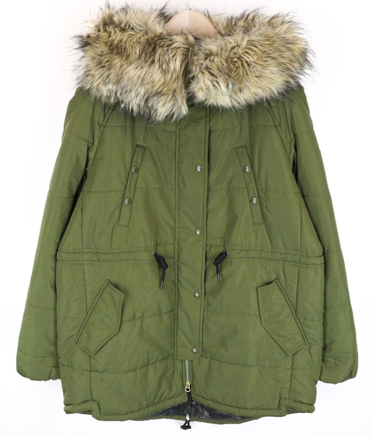 Grüne Polyesterjacke