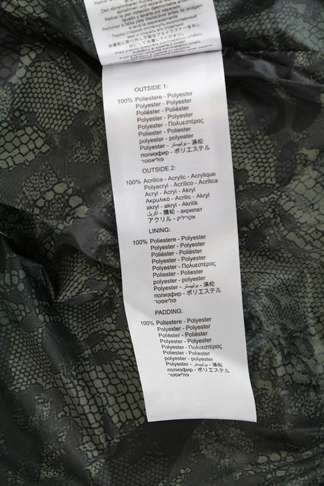 REPLAY Women Jacket M Green Single-Breasted Zip Snaps Hooded Faux Fur Parka