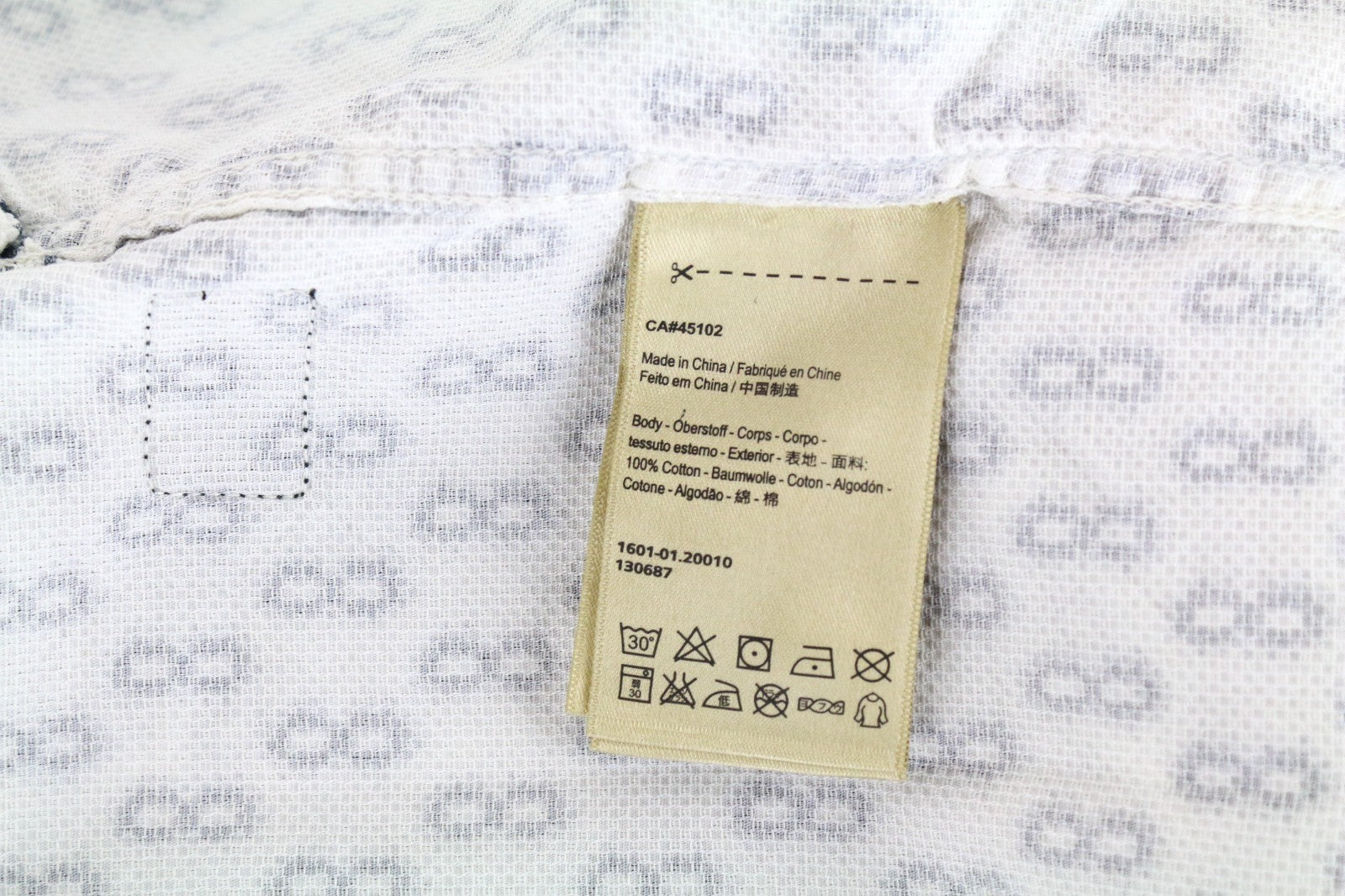 SCOTCH & SODA Ams Couture Men Shirt L White Pure Cotton Patterned Long Sleeve