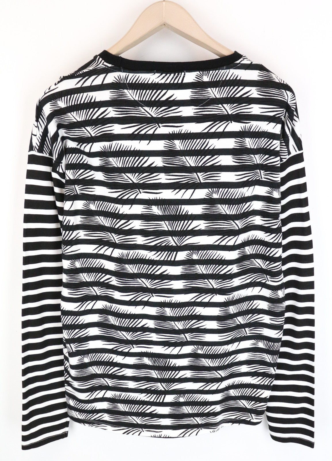 SCOTCH & SODA Ams Couture Men T-Shirt M White Cotton Anti Fit Patterned Pull On