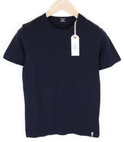 REPLAY Underwear Men T-Shirt S Navy Cotton Stretch Plain Short Sleeved Casual